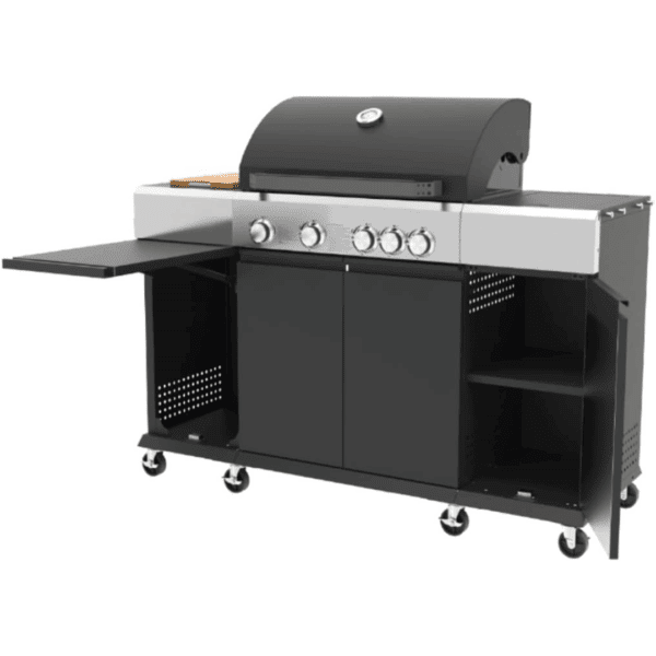 4-Burner Outdoor Gas Grill with Side Burner 